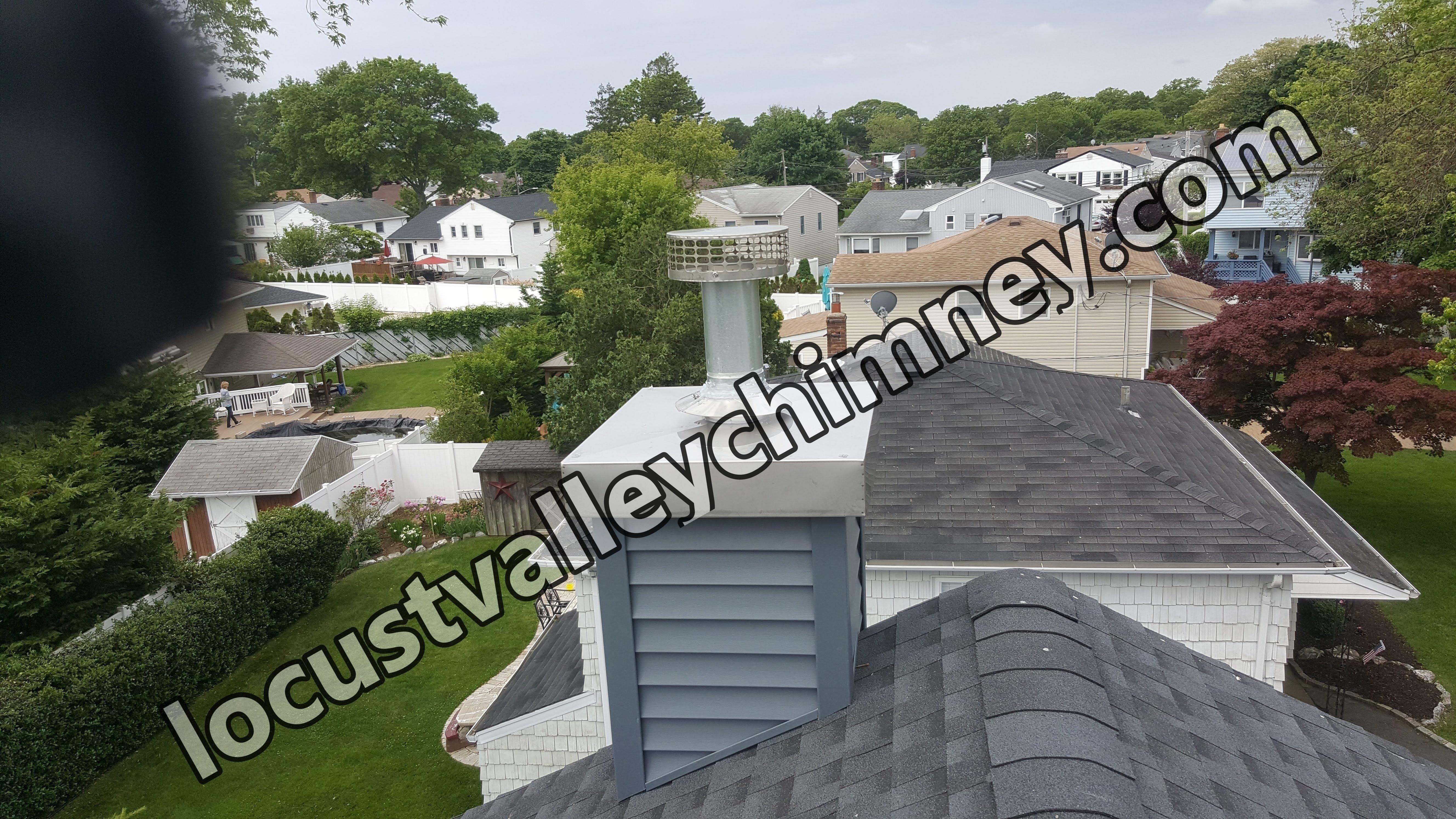 Complete chimney crown rebuild and waterproofing in Mill Neck, New York
