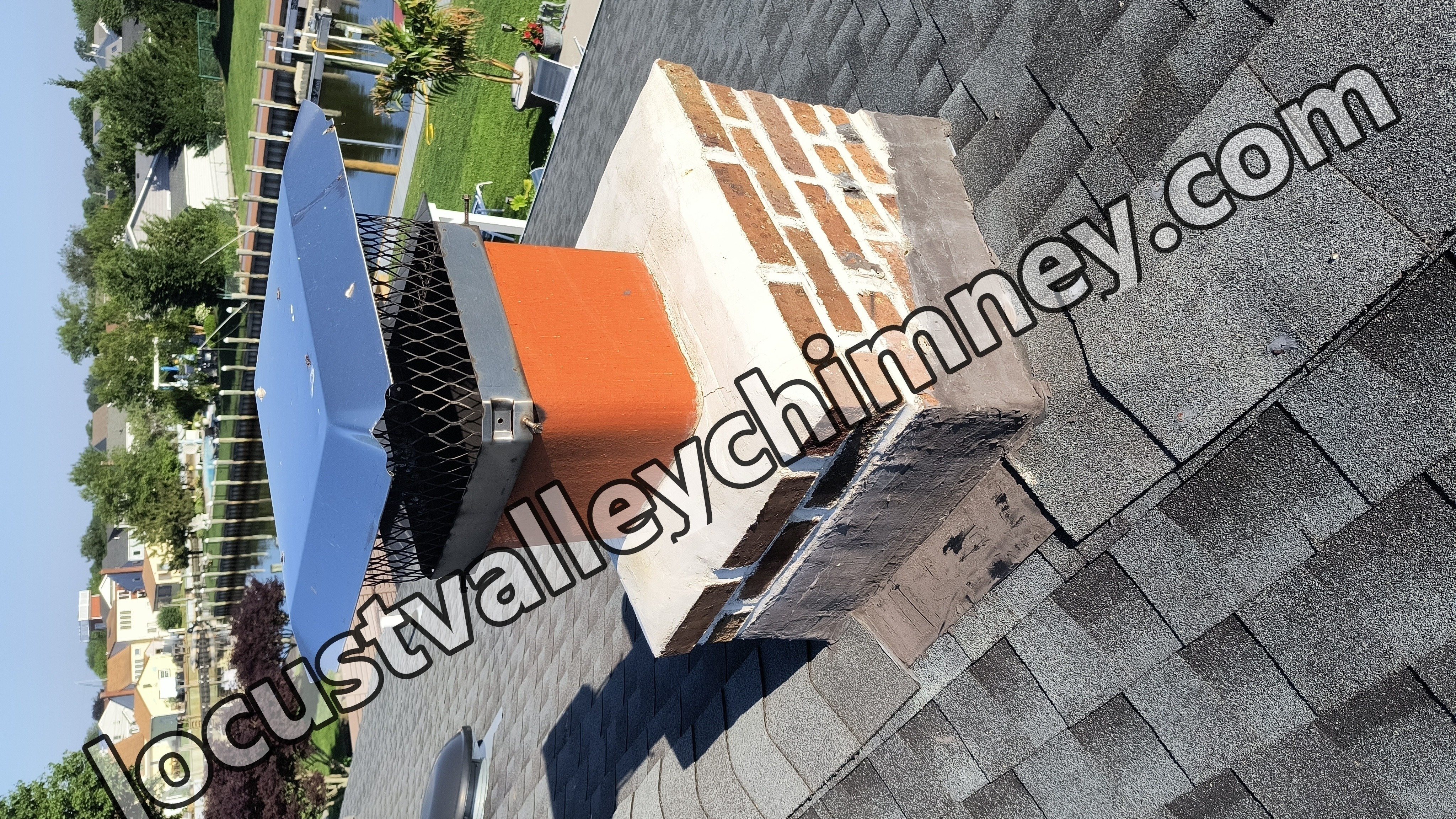 Full chimney masonry rebuild and restoration in Mill Neck, NY